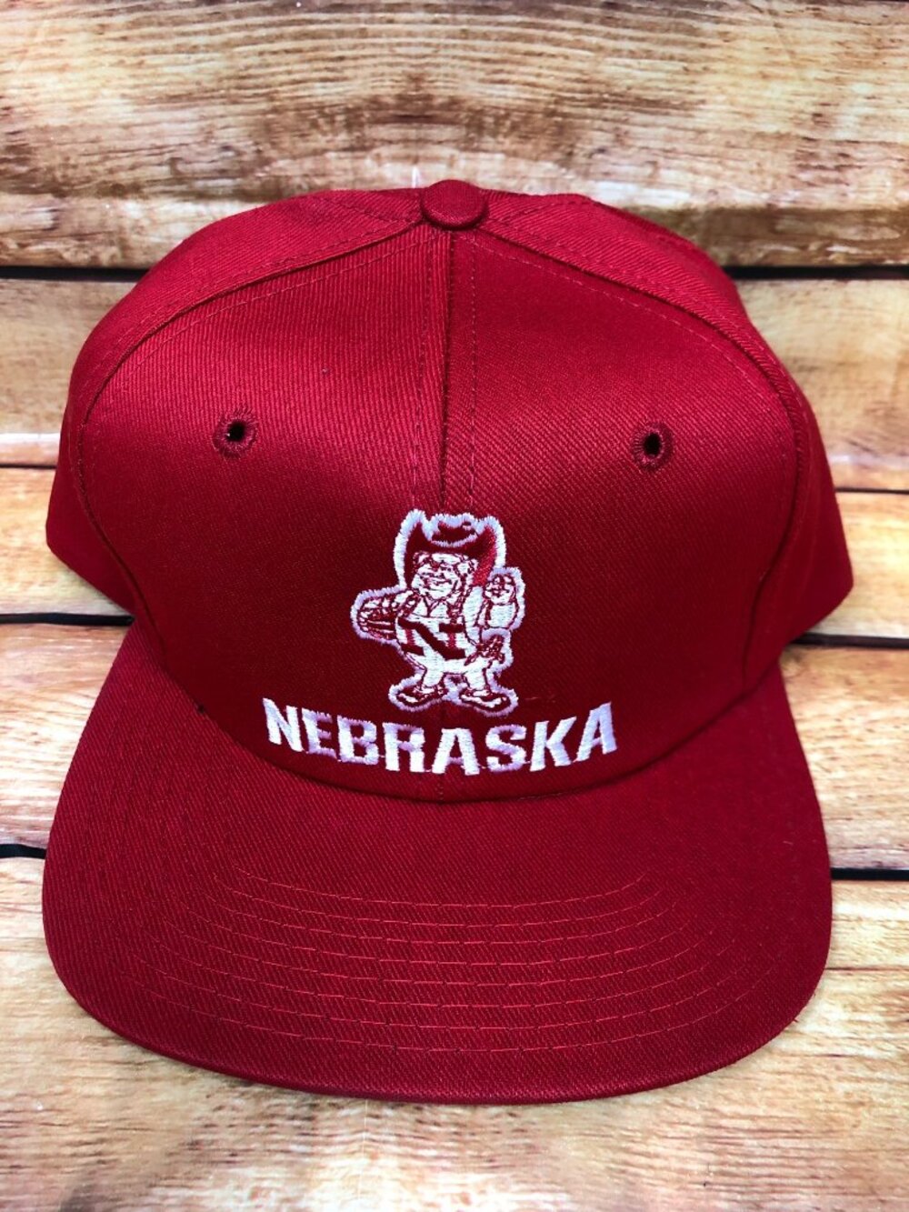 NOS Vintage NEBRASKA CORNHUSKERS Snapback Hat Cap Twins Enterprise (C48)
